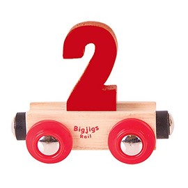 Bigjigs Rail Rail Name Number 2 (Dark Red)