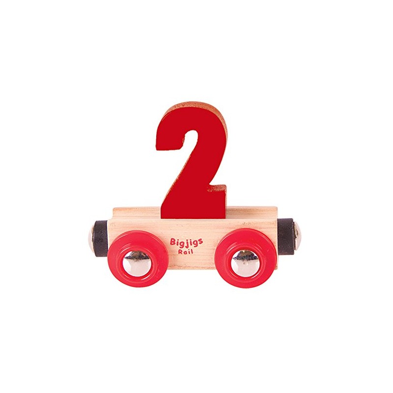 Bigjigs Rail Rail Name Number 2 (Dark Red)
