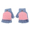 1 Pair Winter Knitted Fingerless Gloves Double Sided Heating USB