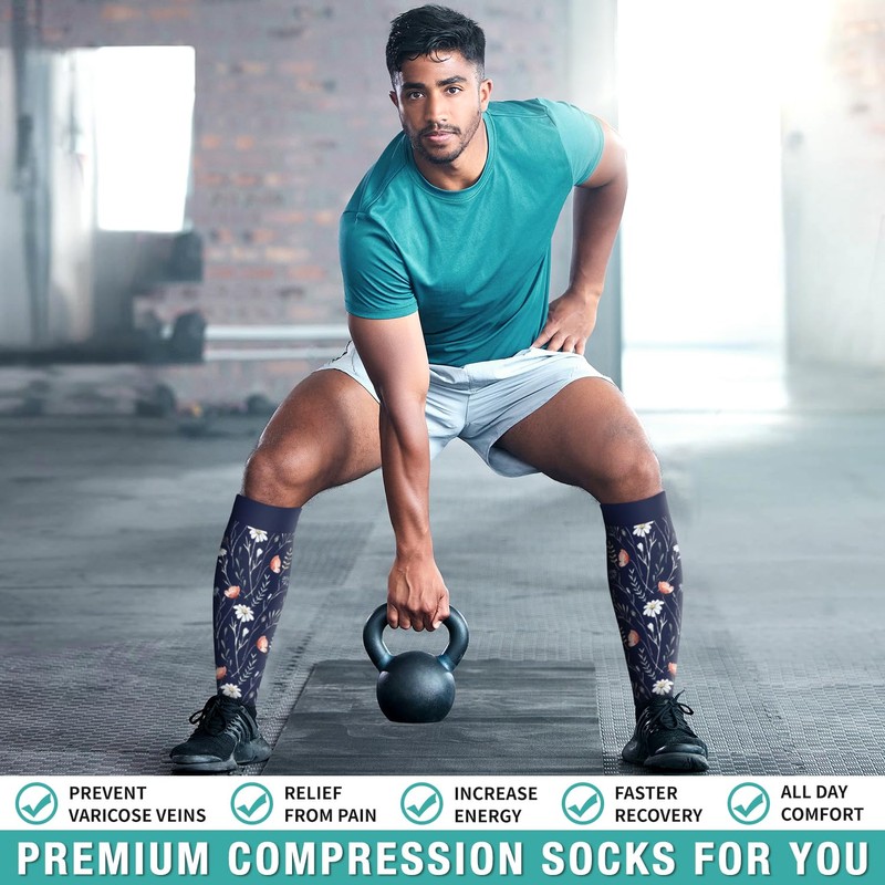 Compression Socks for Women & Men Circulation (6 Pairs) is