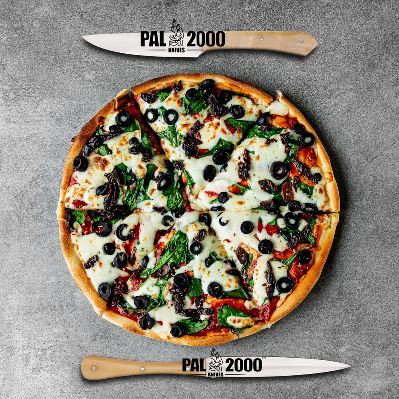 PAL 2000 KNIVES CHE-3115 Handmade D2 Steel 2Knife Set Camel