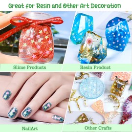 Rebanadas de polímero de estrella de 100 g, rebanadas de arcilla suave, rebanadas de resina, suministros para arte de uñas, manualidades, funda de teléfono, proyectos de postre