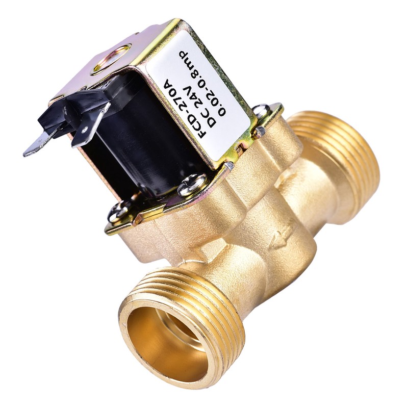 3/4" DC 24V Normally Closed Brass Electric Solenoid Magnetic Valve