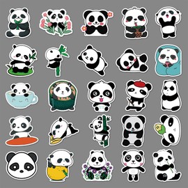 Panda Sticker Set 50 Pieces Cute Decoration for Car Laptop Skateboard Bicycle Moped Motorcycle Bicycle Computer Suitable for Adults Children