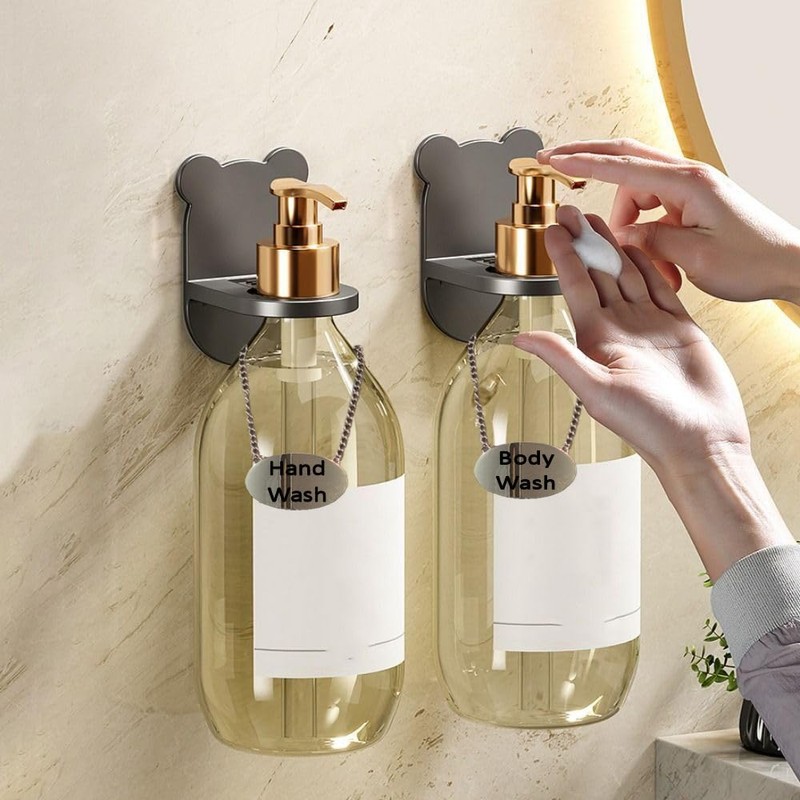 Gold Metal Bottle Tag with Laser Etched 'Body Wash' with