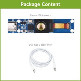Waveshare Long-Wave IR Thermal Imaging Camera Module, 80×62 Pixels, 45°FOV, Available with Type-C Port