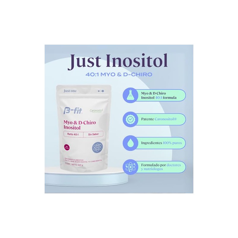 B-FIT Myo y D-Chiro Inositol Fórmula 40:1 100% Puro