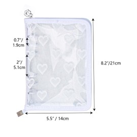NatSumeBasics White A6 Binder Zipper Cash Envelope Wallet 6 Ring Lace Zip Budget Binders Cover for Journaling Planner (Zipper White, A6 Binder)
