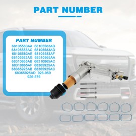 FIWARY Housing Oil Filter Assembly fits for Chrysler 200, Town & Country 2011-2016, for Dodge Avenger Charger Durango 2011-2015, for Cherokee Wrangler 2012-2016 OE 5184294AE 68105583AF 926-876