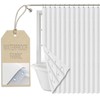 AJAZZ Magnetic Folding Shower Curtains Fabric Polyester Material Waterproof Shower