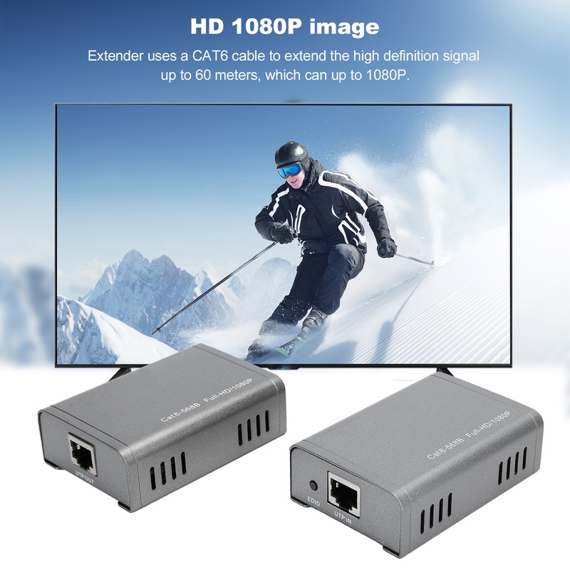 HDMI Extender 60m Online Video Amplification Extend Signal Adapter 100‑240V
