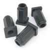 ITROLLE 4PCS Black Square Caster Socket Sleeve Plastic Caster Sleeve