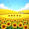 5Pcs Cozy Hoome Cozy Home Sunflower,Sunnyvibe Ornaments for Car,Creative Rocking