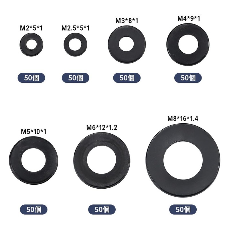 Glvaner Nylon Flat Washer, Flat Washer, Nylon Insulated, 7 Types,