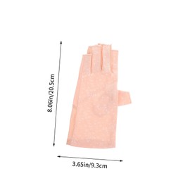Healvian 1 Pair of Manicure Gloves Uv Hand Protector Soft Comfortable Washable for Nail Art