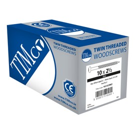 TIMCO PZ1 Round BZP Twin Woodscrews - 4 x 5/8 - Zinc Plated - Box of 200