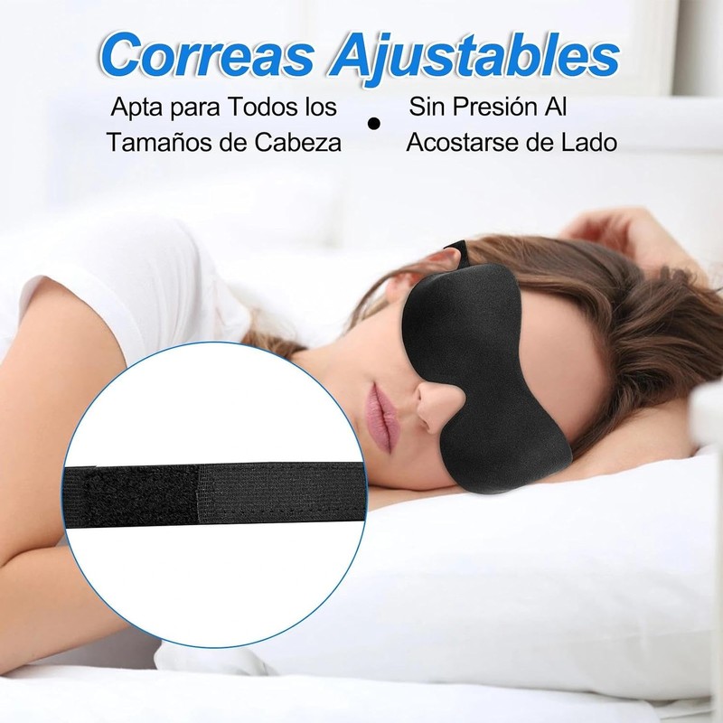 3 Piezas Mascara para Dormir, Cubre Ojos para Dormir, Antifaz