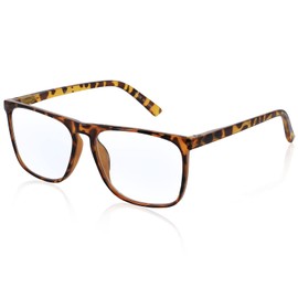 MARE AZZURO Men's Oversized Reading Glasses 2.0 Big Square Readers for Large Head 1.00 1.25 1.50 1.75 2.00 2.25 2.50 2.75 3.00 3.50 4.00 5.00 6.00 (Tortoise, 200)