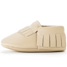 BirdRock Baby Moccasins - 30+ Styles for Boys & Girls! Every Pair Feeds a Child (US 5.5, Latte)
