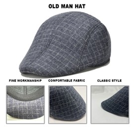 Old Man Costume for Kids Costume Accessories Cane Hat Glasses and Moustache Eyebrows 100 Days of School Kids Costume Set (blue)