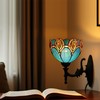 HWDFEI Tiffany Sconce Lamp Stained Glass Wall Lamp,8X10.5X11 Inch Plug