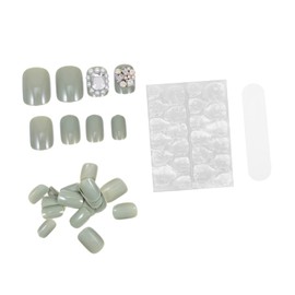 Beavorty 24pcs Detachable Press Nails Short False Nails Reusable French Tip for Weddings Parties Special Occasions