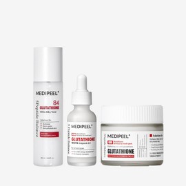 Medipil [Medipeel Glutathione Whitening 3-Piece Set] Bio Intense Glutathione Silky Toner + Cream + White Ampoule 2.0 / Full Care for Melasma and Blemishes 3-Piece Set, 1 Set / [메디필 글루타치온 미백 3종 세트] 바이오 인텐스 글루타치온 실키 토너 + 크림 + 화이트 앰플 2.0 / 기미 잡티 풀케어 3종, 1세트
