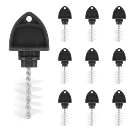 10 PCS Draft Beer Tap Plugs, Plastic Beer Tap Plug Cover, Bar Tag Cleaners for Draft Beers Cap Brush Kit Keg Taps Beers Faucet Cap Stoppers Cleaning Brushes for Restaurant Home Party Bar (Black)