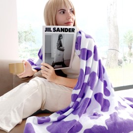 Purple Blanket Small Lightweight Soft Cozy Kids Lavender Throw Blanket Cute Purple Stuff Bedroom Decor for Toddlers Teens Girls Women