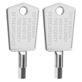 GYQ WR01X29917 Freezer Key, General Electric, Hotpoint Refrigerator Key Series RF-3898-03 1223360 RF-3450-126 RF-3898-04 Cooler Keys -2Pack(Short) (The Big Head)