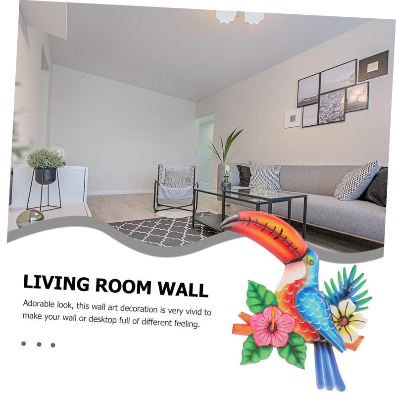 COHEALI Metal Toucan Wall Decor Rustic Bird Art for Bedroom