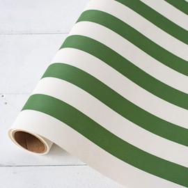 Hester and Cook Striped Table Runner - Dark Green Paper Table Runner for Patries or Weddings - American Made