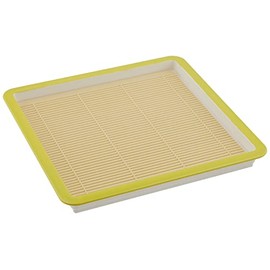 Pearl Metal Saiso HB-649 Noodle Plate, HB-649 Horn with Grate, Green [Made in Japan]