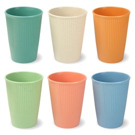 Schramm® Reusable Cups 350 ml Pastel Colours Choice of 6, 12 or 24 Pieces Reusable Plastic Reusable Drinking Cups Drinking Cups for Children, Size: Pack of 6
