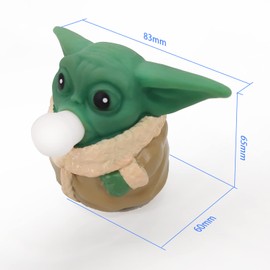 Push Baby Yoda Spit Bubble Toys for Kids and Adults, Sensory Fidget Stress Relief Toys, Anti-Anxiety Squeezing Tools, Kawaii Yoda Baby Toys for Fans