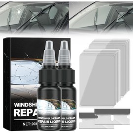 Windshield Crack Repair Kit, 2 Pack Car Windshield Crack Repair Fluid Window Automotive Windscreen Tool 2025, Car Glass Repair Glue Scratch Kit Easy to Use