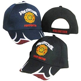 Trade Winds Navy Blue Volunteer Firefighter Fire Fighter Baseball Cap Hat CAP647A TOPW