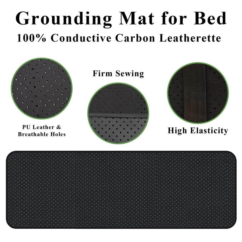 Grounding Mat for Bed, Grounding Mattress Cover for Improving Sleep,