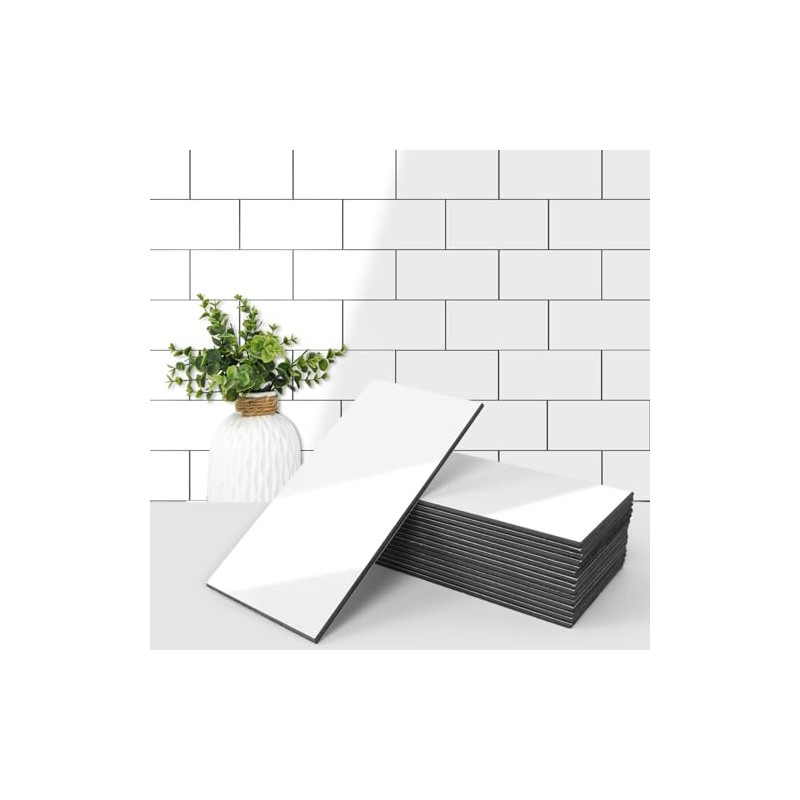 Art3d 102-Piece Peel and Stick Wall Tile for Kitchen Backsplash,