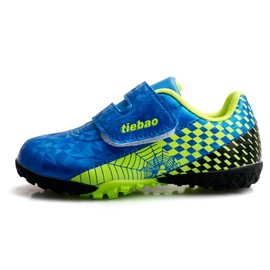 MiFeloo Kids Soccer Turf Cleats Indoor Soccer TF Shoes Toddler Little Boys Girls Blue 9(M) US