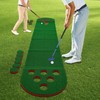 Golf Course Set, Portable Putter Golf Pong with 12 Hole