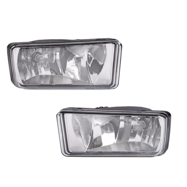 PIT66 Fog Lights, Compatible with 2007-2015 Chevy Silverado 1500/07-14 Silverado 2500HD 3500HD/ 07-13 Chevy Avalanche/ 07-08 Cadillac Escalade, Front Left & Right Fog Lamps, Clear