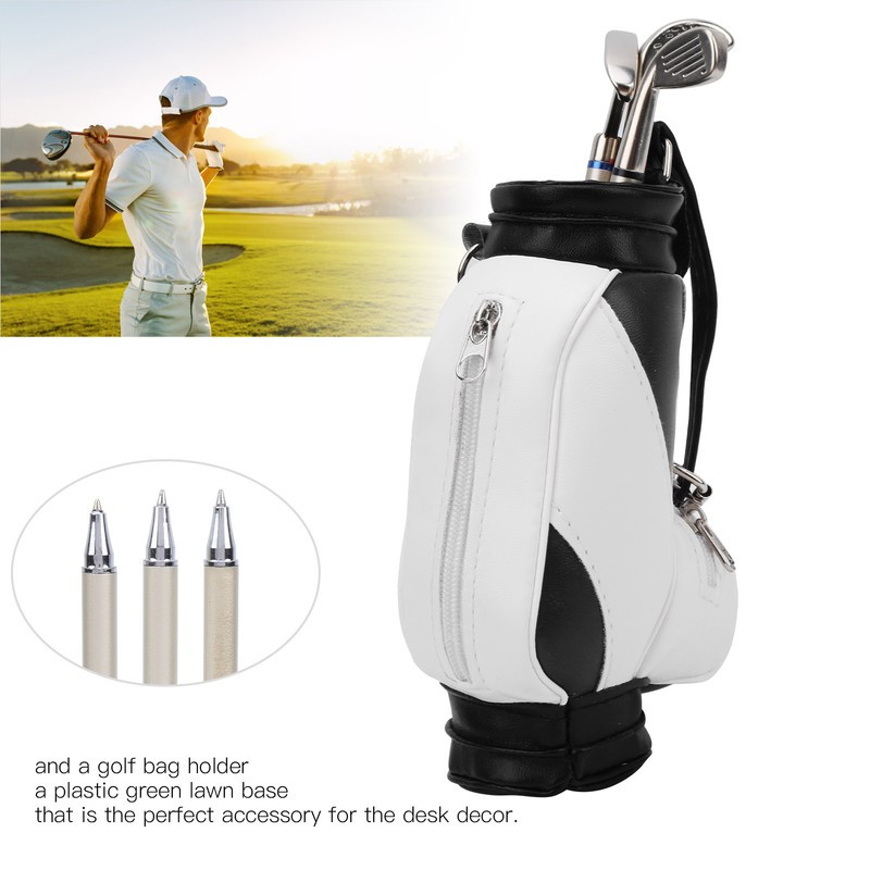 Mini Golf Pens Holder with Pen for Desk Decoration Golf