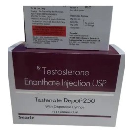 Testosterona Enantato, Bilster 5 Ampulas 250 Mg. Sin Cajas                                                                                            