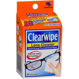 Clearwipe Lens Cleaner Quick Drying Pre-Moistened Wipes X 20