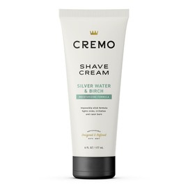 Cremo Cremo Silver Water & Birch Shave Cream, Astonishingly Superior Ultra-Slick Shaving Cream for Men, Fights Nicks, Cuts and Razor Burn, 6 Fl Oz