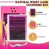 WLFRHD Eyelash Extensions, 320 Pieces, Lash Extension Set, 50D DIY