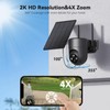 ELYSOO 2K Solar Security Camera Wireless Outdoor, 1pack