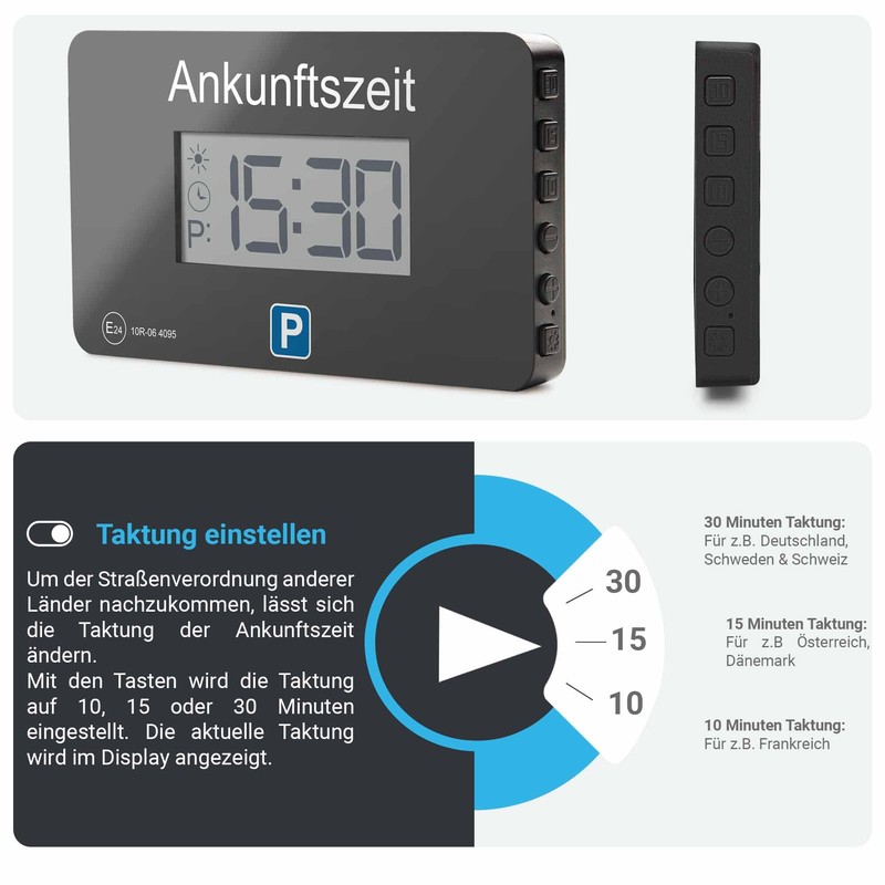 Parkwächter V1 Automatic Parking Disc in accordance with Road Code