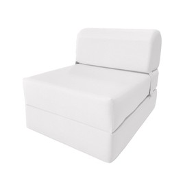 Danfuton Sleeper Chair Folding Foam Beds, Foldable Couch Sit Sleep 6 x 24 x 70 White
